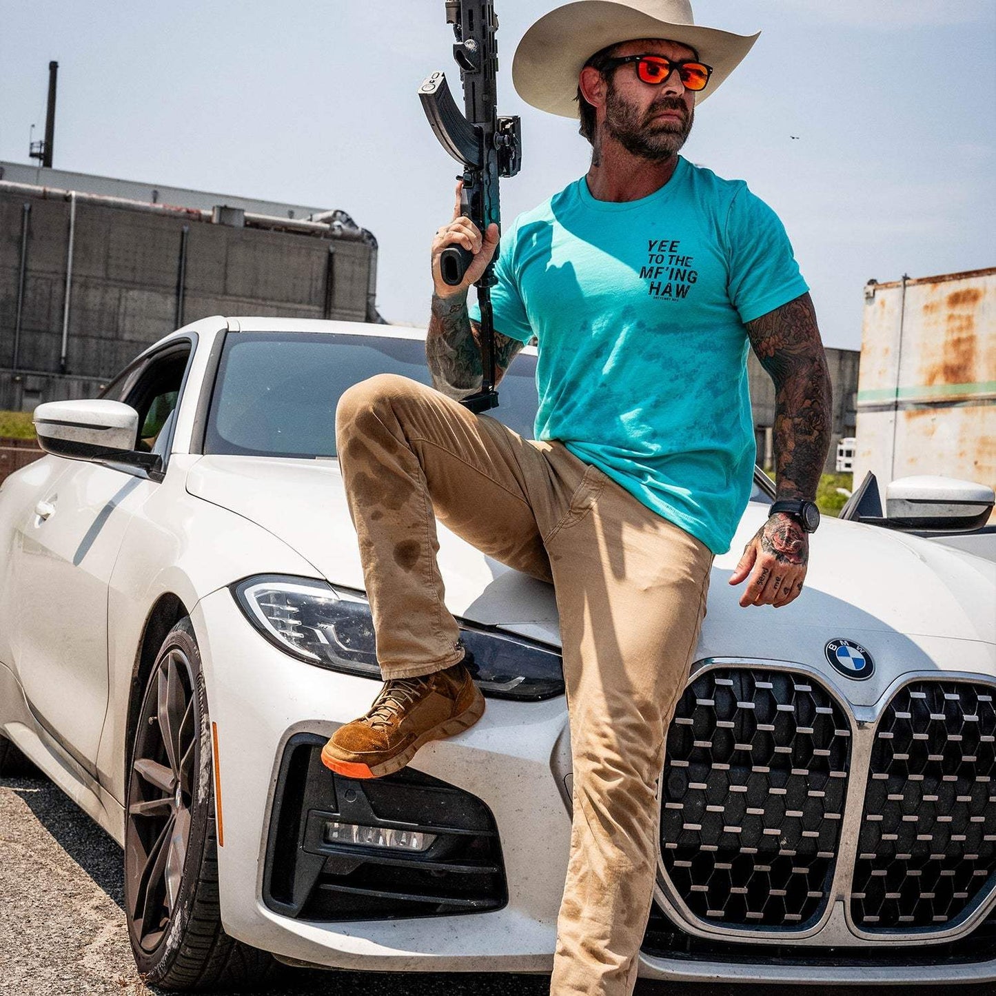 Yee To The Mf'Ing Haw Rodeo Men's T-Shirt - DIRTY COWBOY USA - Flyclothing LLC