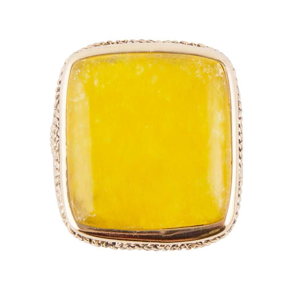 Yellow Agate and Golden Statement Ring - Barse Jewelry - Flyclothing LLC