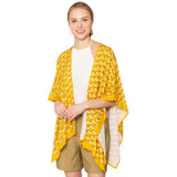 Geometric Pattern Print Ruana Poncho - Madeline Love - Flyclothing LLC