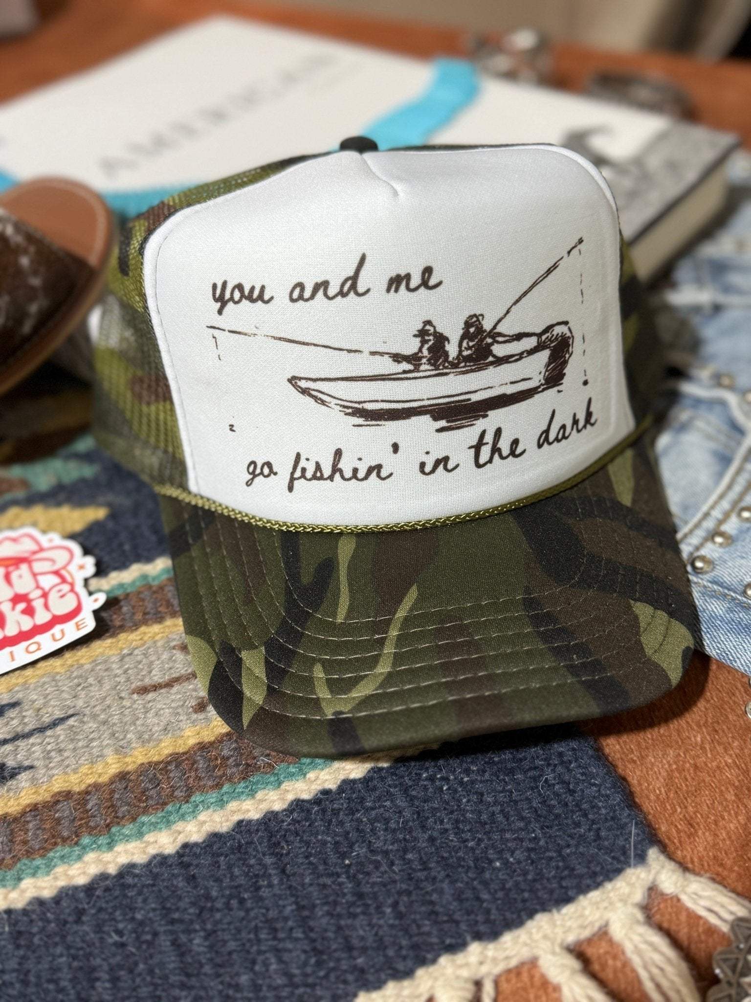 You And Me Go Fishin In The Dark Trucker Hat - Wild Junkie - Flyclothing LLC