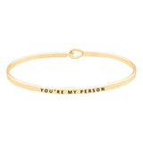 You're My Person Brass Thin Metal Hook Bracelet - Madeline Love - Flyclothing LLC