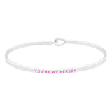 You're My Person Brass Thin Metal Hook Bracelet - Madeline Love - Flyclothing LLC
