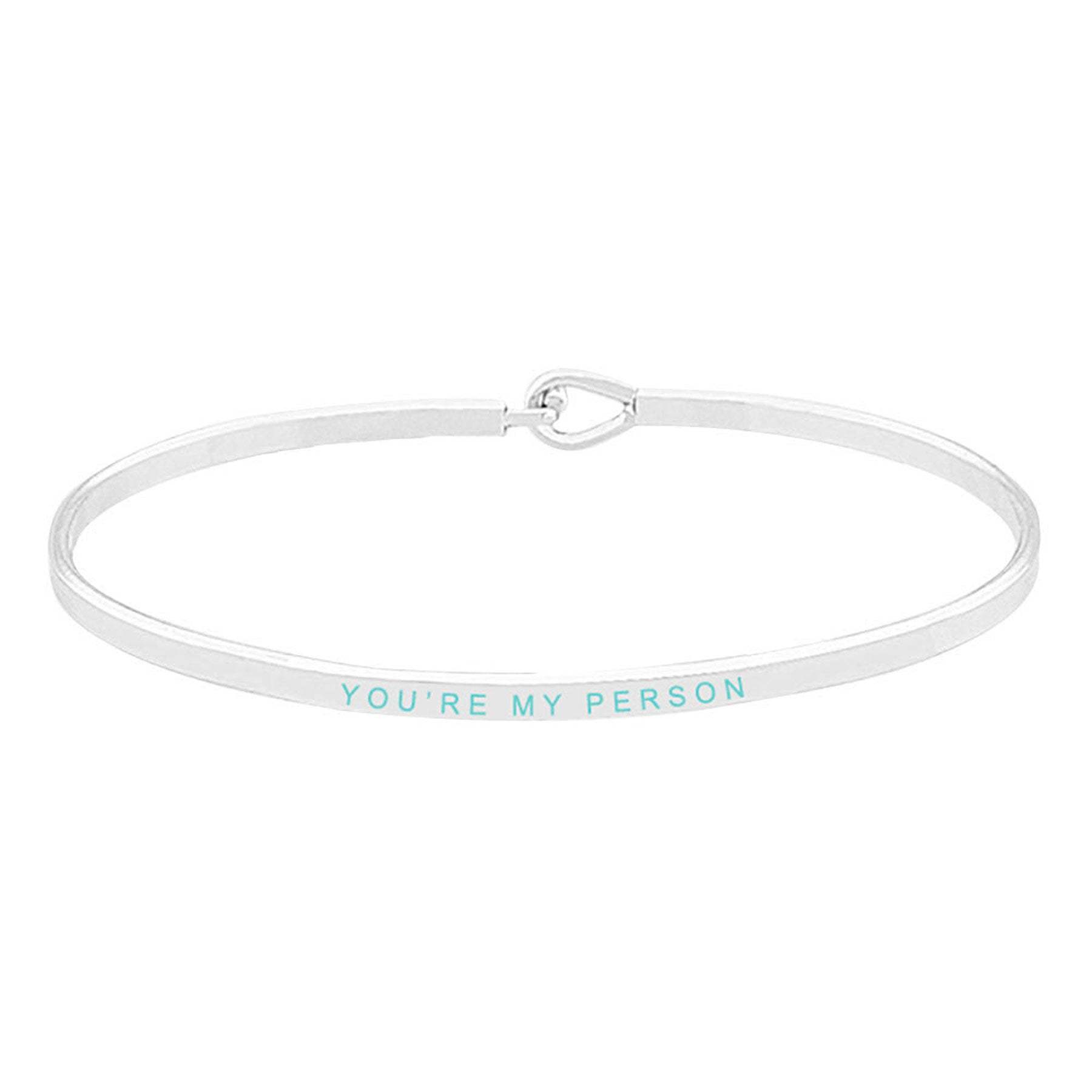 You're My Person Brass Thin Metal Hook Bracelet - Madeline Love - Flyclothing LLC