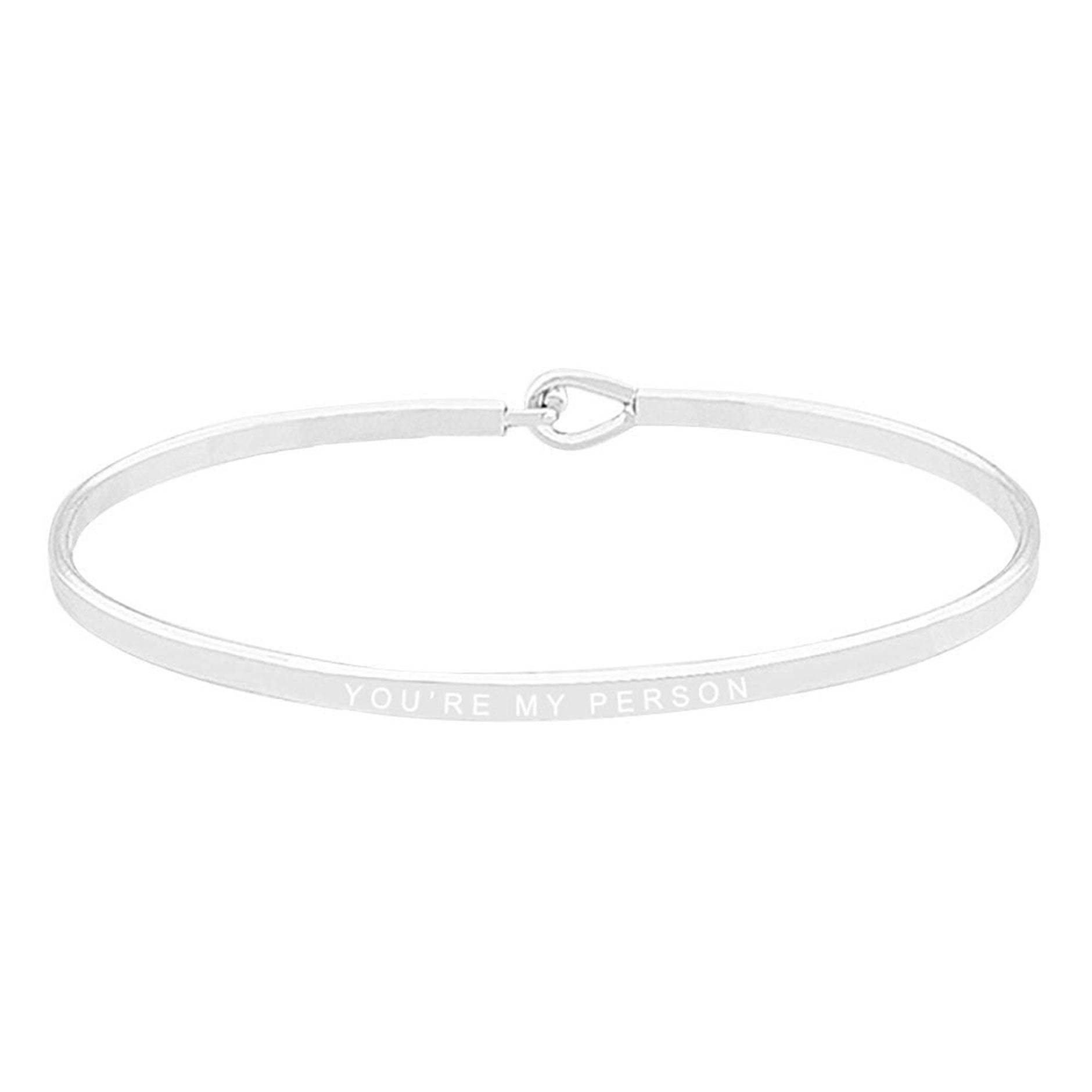 You're My Person Brass Thin Metal Hook Bracelet - Madeline Love - Flyclothing LLC