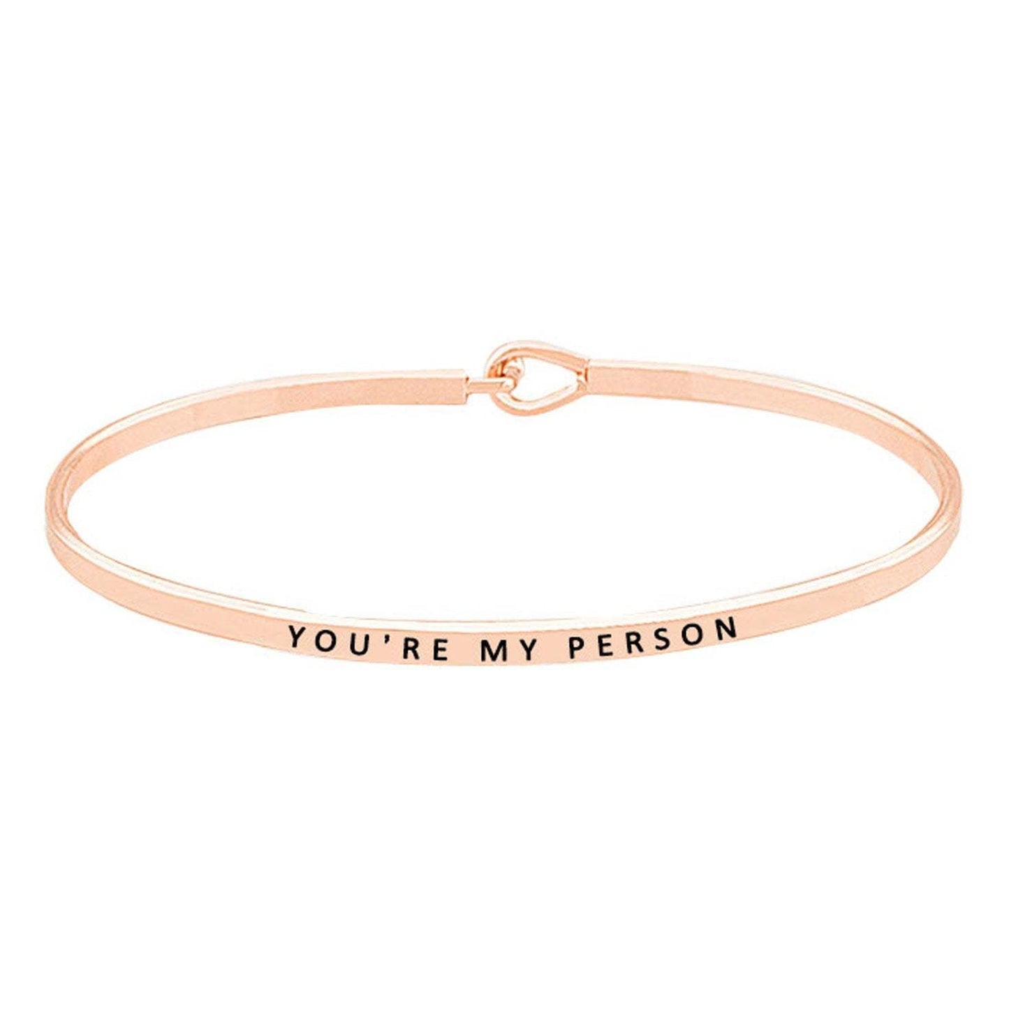 You're My Person Brass Thin Metal Hook Bracelet - Madeline Love - Flyclothing LLC