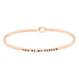 You're My Person Brass Thin Metal Hook Bracelet - Madeline Love - Flyclothing LLC