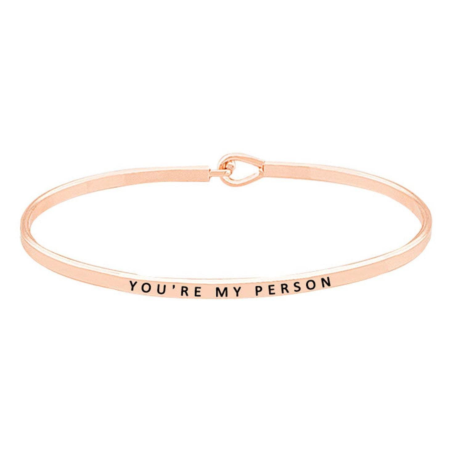 You're My Person Brass Thin Metal Hook Bracelet - Madeline Love - Flyclothing LLC