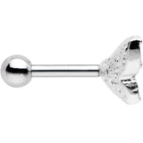 16G Pink Gem Silver Tone Butterfly Tragus Cartilage Earring - BodyCandy - Flyclothing LLC