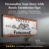Rustic Farmhouse Personalized Sign II - Tailored Canvases - Flyclothing LLC