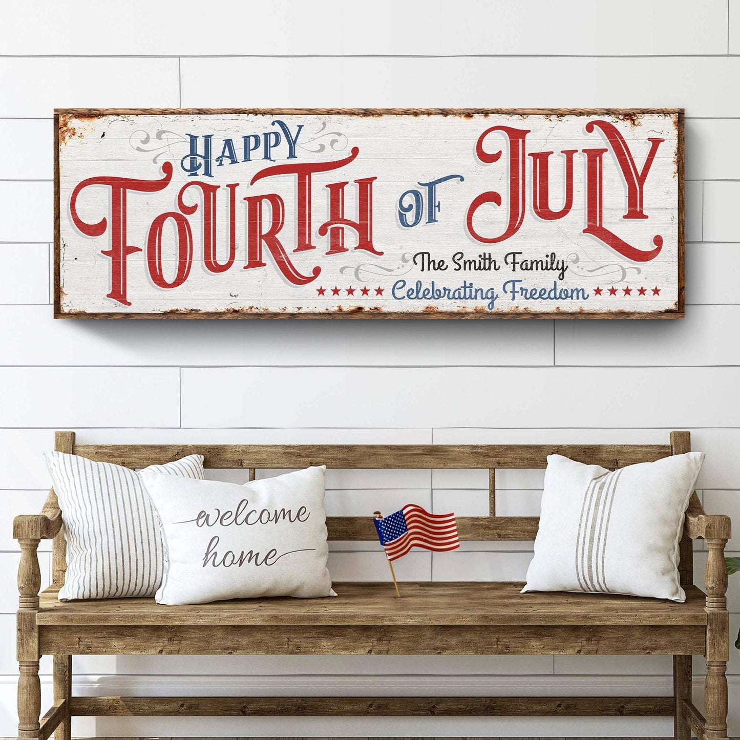 Happy 4th of July Personalized Sign - Tailored Canvases - Flyclothing LLC