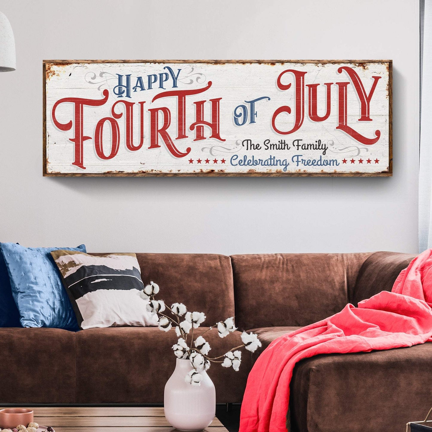 Happy 4th of July Personalized Sign - Tailored Canvases - Flyclothing LLC