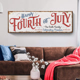 Happy 4th of July Personalized Sign - Tailored Canvases - Flyclothing LLC