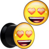 00G Licensed Heart Eyes emoji Acrylic Double Flare Plug Set - BodyCandy - Flyclothing LLC