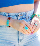 Zion Blue Turquoise and Sterling Silver Ring - Barse Jewelry