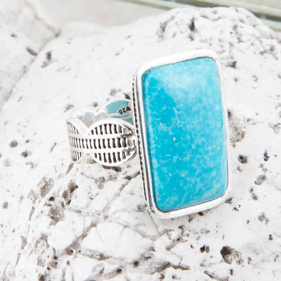 Zion Blue Turquoise and Sterling Silver Ring - Barse Jewelry - Flyclothing LLC