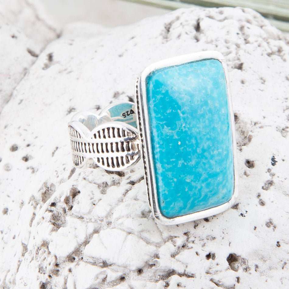 Zion Blue Turquoise and Sterling Silver Ring - Barse Jewelry - Flyclothing LLC
