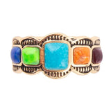 Zion Blue Turquoise Colorful Golden Ring - Barse Jewelry - Flyclothing LLC