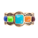 Zion Blue Turquoise Colorful Golden Ring - Barse Jewelry - Flyclothing LLC