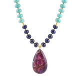 Zion Multi-Color Purple Pendant Necklace - Barse Jewelry