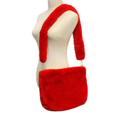 Zipper Closure Solid Faux Fur Crossbody Bag - Madeline Love - Flyclothing LLC