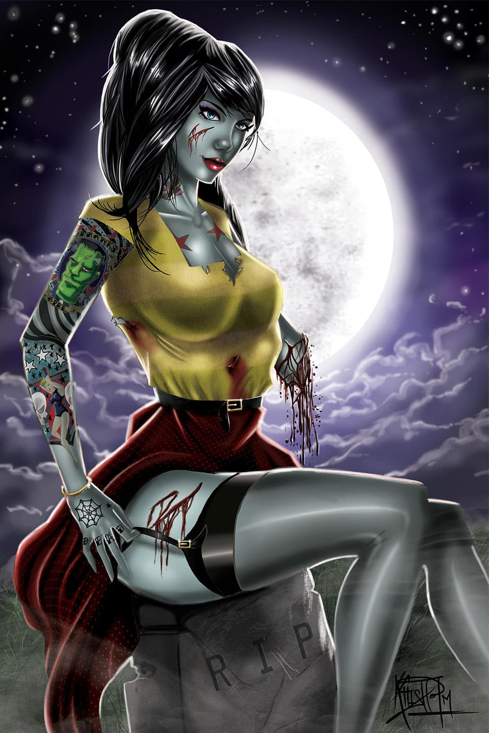 Black Market Art Company Zombie Life Print