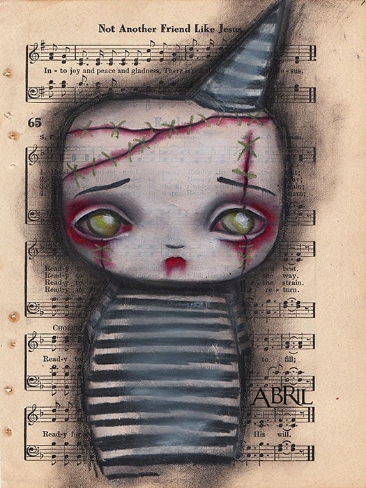 Black Market Art Company Zombie Boy Print