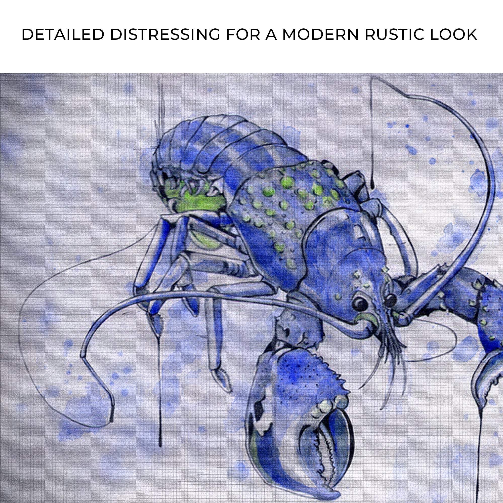 Lobster Watercolor Painting Canvas Wall Art VI - Tailored Canvases - Flyclothing LLC