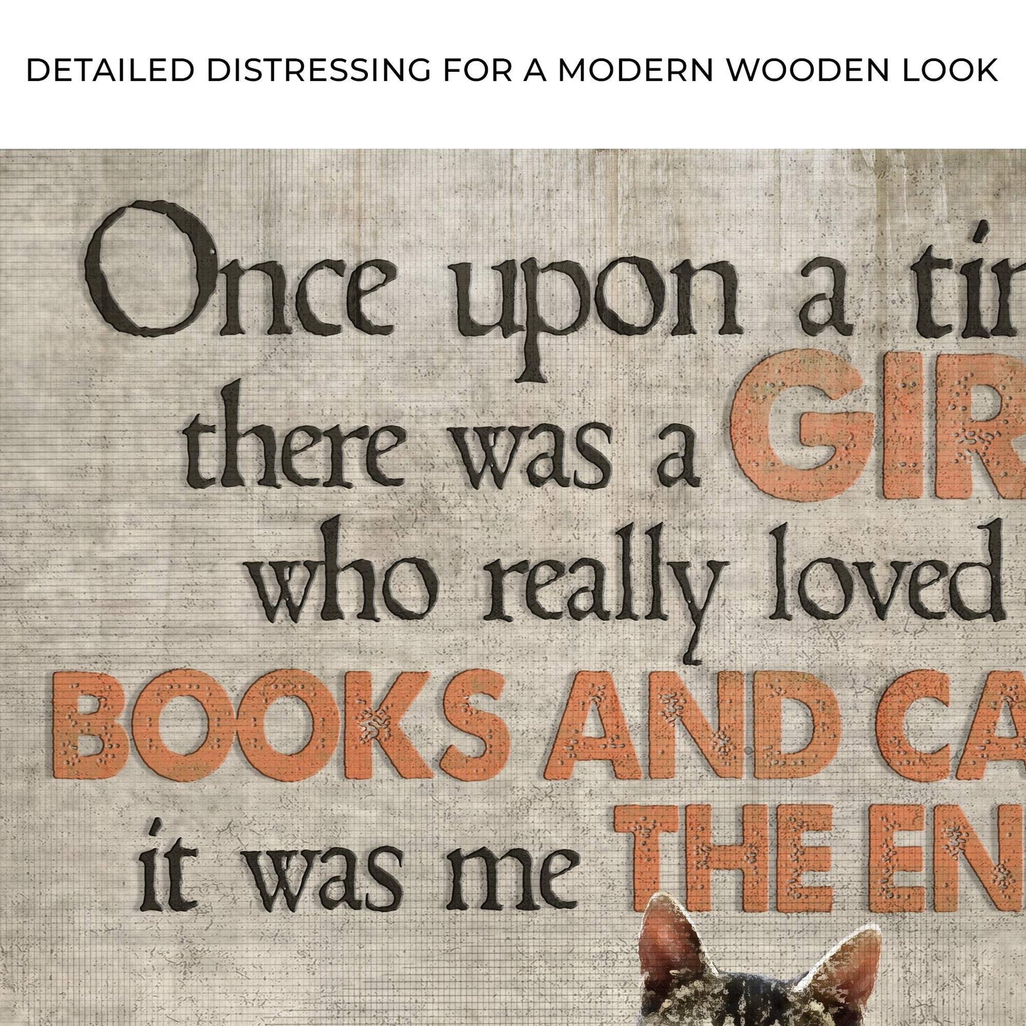 Once Upon A Time There Was A Girl Who Really Loved Books And Cats Sign - Tailored Canvases - Flyclothing LLC
