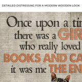 Once Upon A Time There Was A Girl Who Really Loved Books And Cats Sign - Tailored Canvases - Flyclothing LLC