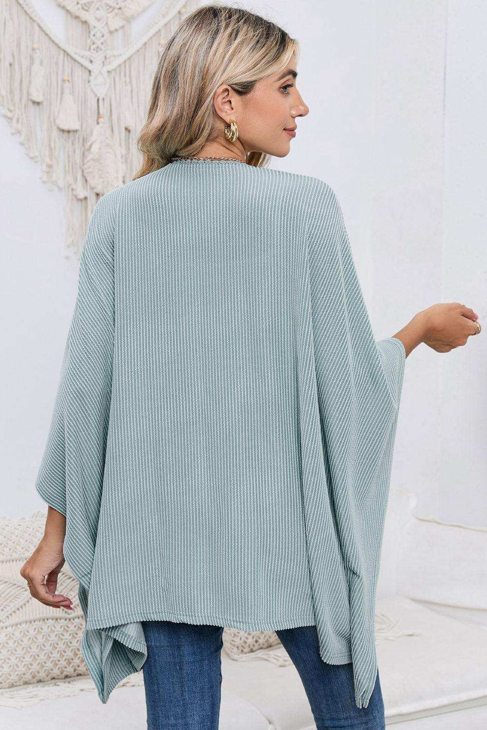 Open Front Dolman Sleeve Cardigan - Trendsi - Flyclothing LLC