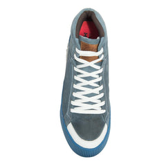 Sandro Moscoloni Aon Leather Platform Sneakers Blue - Flyclothing LLC