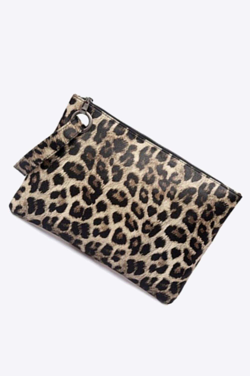 Leopard PU Leather Clutch - Flyclothing LLC