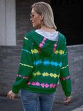 Tie Dye Raglan Sleeve Hoodie - Trendsi - Flyclothing LLC