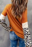 Round Neck Printed Long Sleeve Sweatshirt - Trendsi - Flyclothing LLC