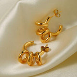 Stainless Steel C-Hoop Earrings - Trendsi