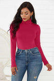 Turtleneck Long Sleeve Bodysuit - Trendsi - Flyclothing LLC