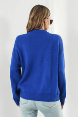 Flower Graphic Drop Shoulder Sweater - Trendsi - Flyclothing LLC