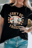 CAN'T BE TAMED Graphic Short Sleeve Tee - Trendsi - Flyclothing LLC