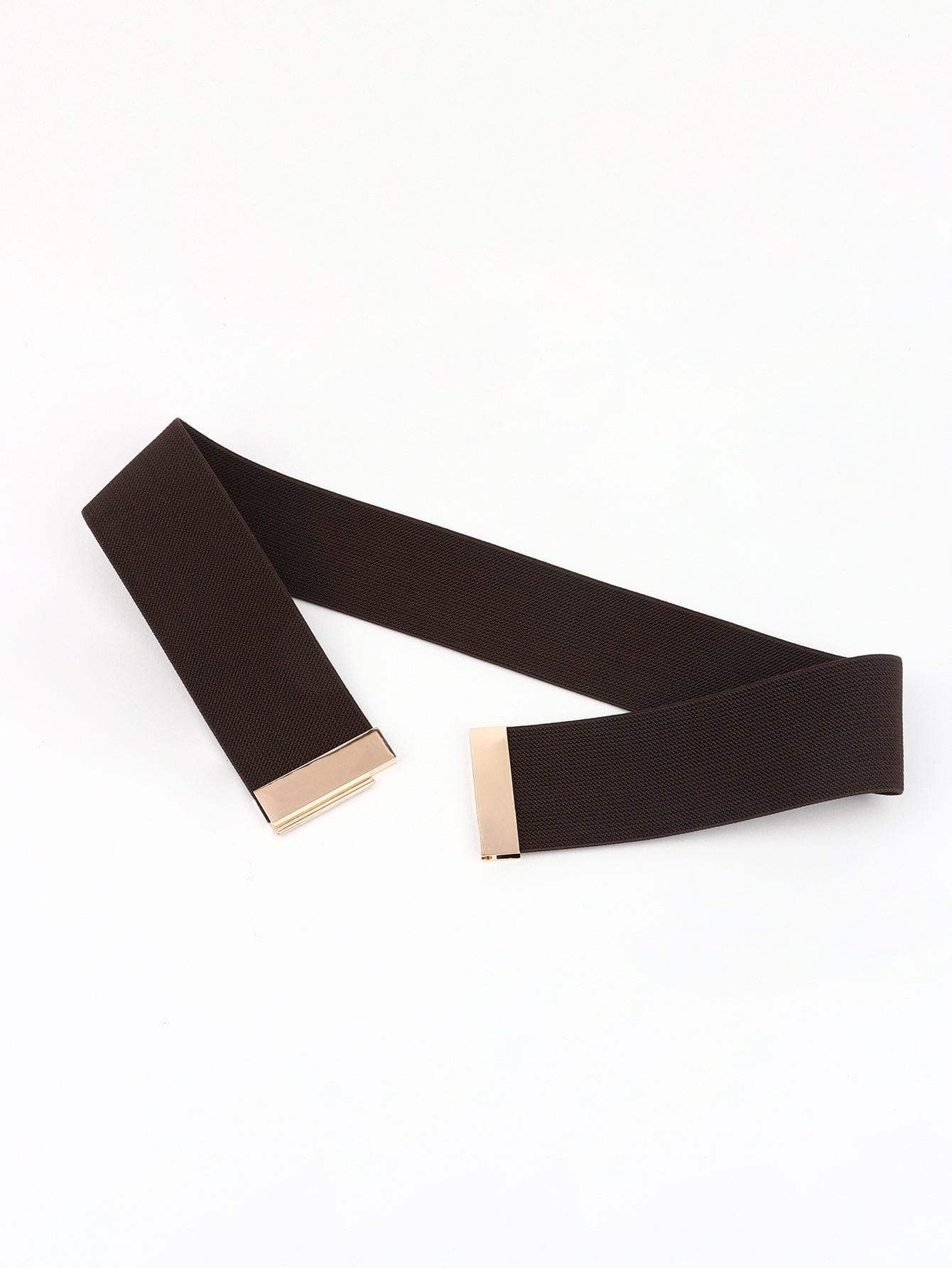Alloy Buckle Elastic Belt - Trendsi - Flyclothing LLC