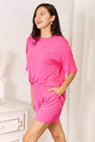 Basic Bae Full Size Soft Rayon Half Sleeve Top and Shorts Set - Trendsi - Flyclothing LLC