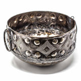 Large Hammered Metal Container with Round Handles - Croix des Bouquets - Croix des Bouquets