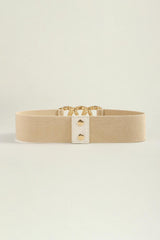 Zinc Alloy Buckle Elastic Wide Belt - Flyclothing LLC