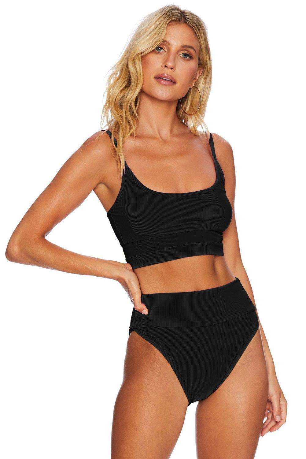 Color Block Spaghetti Strap Two-Piece Swim Set - Trendsi - Flyclothing LLC