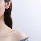 1 Carat Moissanite Butterfly Shape Earrings - Trendsi - Flyclothing LLC