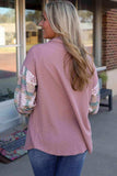 Geometric Button Down Collared Jacket - Trendsi - Flyclothing LLC