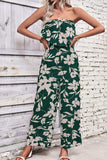 Floral Strapless Wide Leg Jumpsuit - Trendsi - Flyclothing LLC