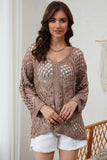 Openwork V-Neck Sweater - Trendsi - Flyclothing LLC