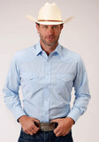 Roper Mens Long Horn Tone On Tone Long Sleeve Snap Western Shirt - Roper