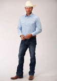 Roper Mens Long Horn Tone On Tone Long Sleeve Snap Western Shirt - Roper