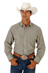 ROPER MENS LODEN TONE ON TONE LONG SLEEVE SNAP WESTERN SHIRT - Roper - Flyclothing LLC